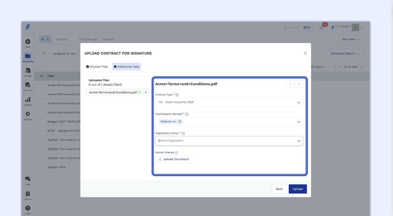 Sending a Contract for Signature in SpotDraft Native E-Sign – SpotDraft